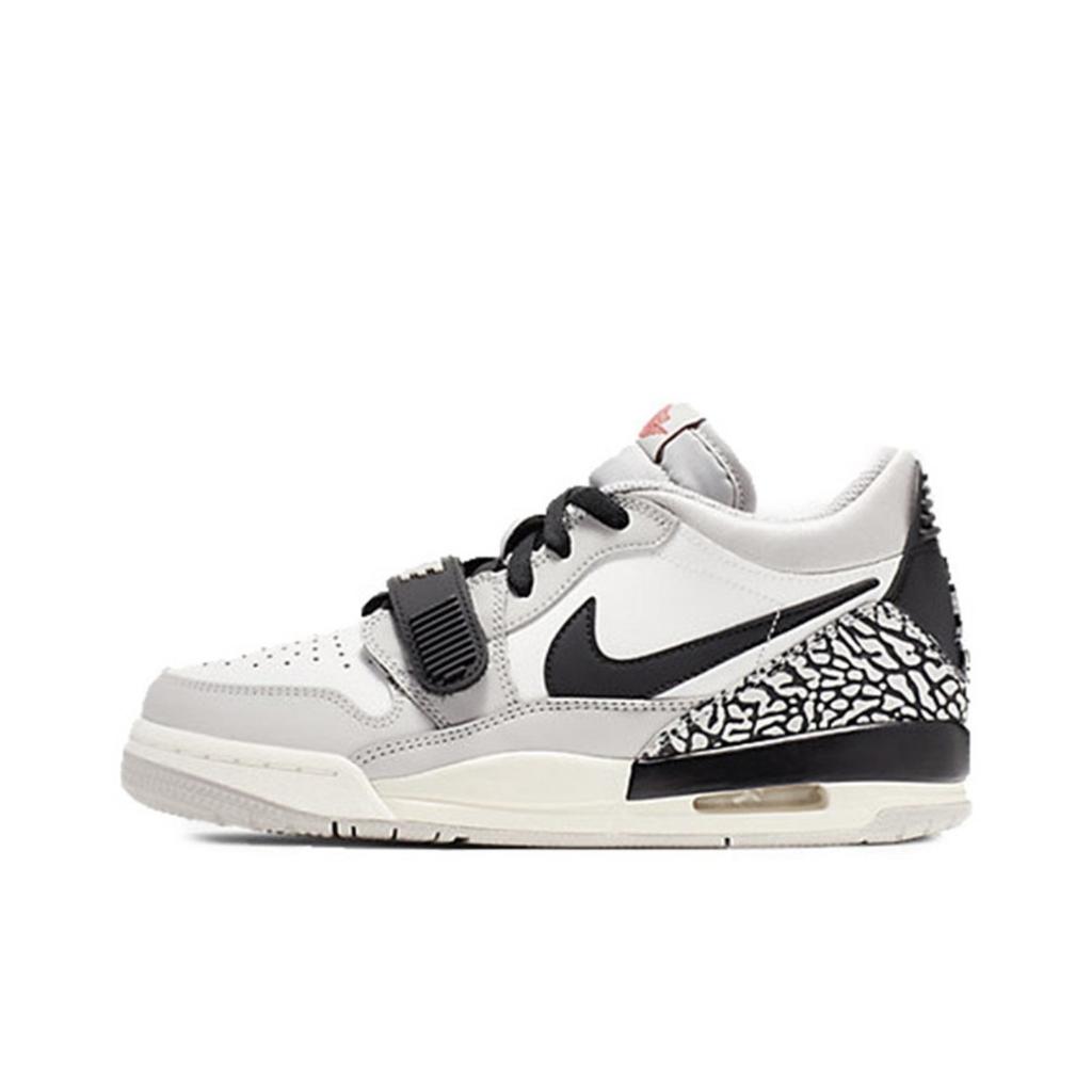 Jordan Legacy 312 Cushioning Waterproof Low top Vintage Basketball Shoes Women's Black White Pink CD9054-101(Team15-)