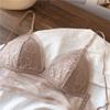 U-shaped Back Underwear Lace Hollow Triangular Cup Underwear Deep V Gathering Bra Sexy Sweet Thin Breathable Women's Bra