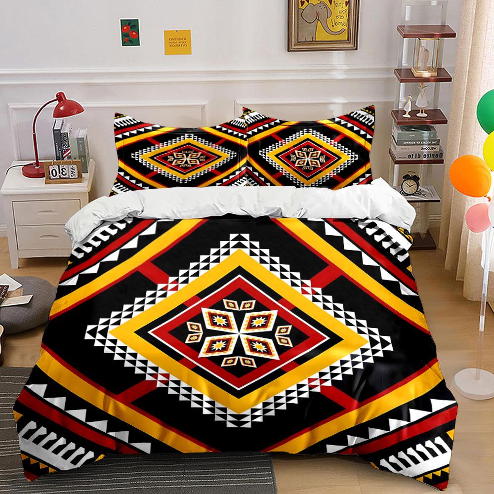 Vibrant geometric tapestry. Bedding sets Duvet covers Pillowcases(1* Duvet Cover 2* Pillowcases without duvet insert)