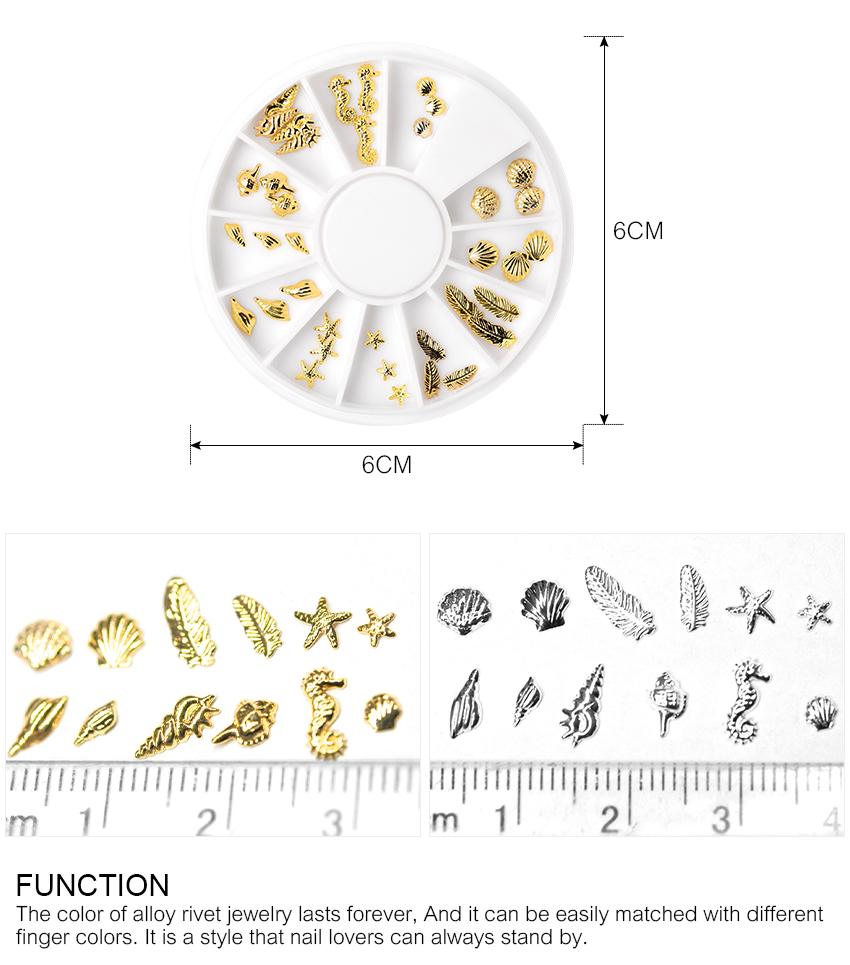 kads Серия Ocean, заклепки из сплава, золотые и серебряные украшения на выбор, инструменты для маникюра, красивые украшения для ногтей со стразами