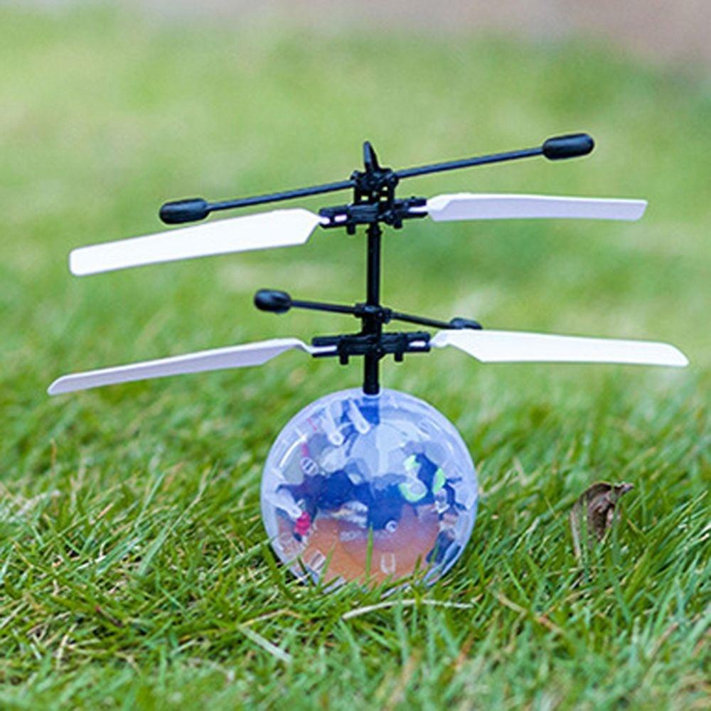 Kids Luminous Electric Flying Ball Helicopter Colorful Flashing LED Light Infrared Sensor Toy Gift