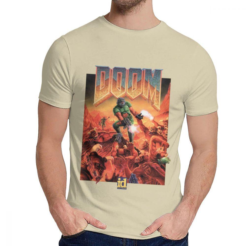 Картинка на заказ Doom Ii Hell On Earth 1994 Футболка для мужчин Летняя крутая мужская 100