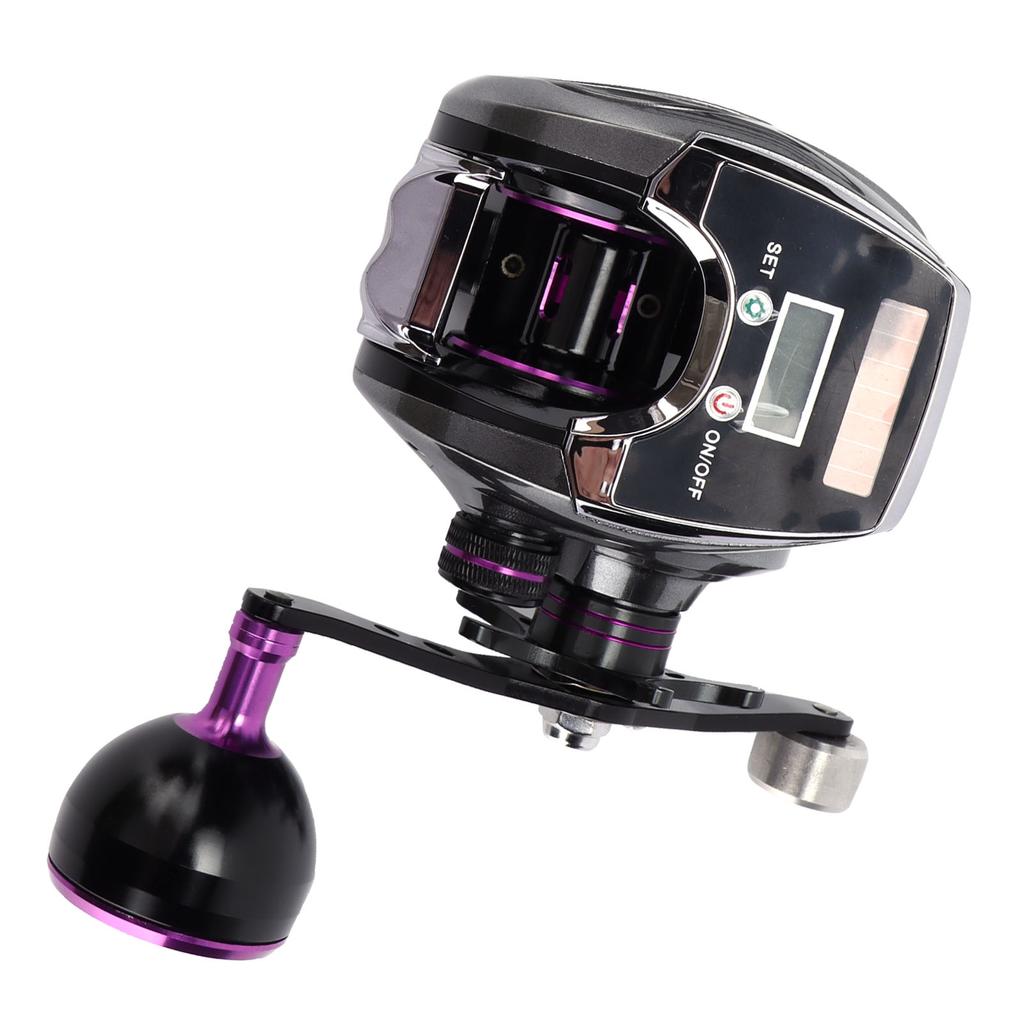 Водонепроницаемая безынерционная катушка с цифровым дисплеем 8.0:1 Передаточное число 18+1 Количество подшипников Рыболовная катушка Счетчик(Правая рука )