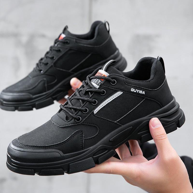 Мужская защитная обувь: Прочный, ударопрочный и антипрокольный, удобный, модный, идеально подходит для строительных площадок