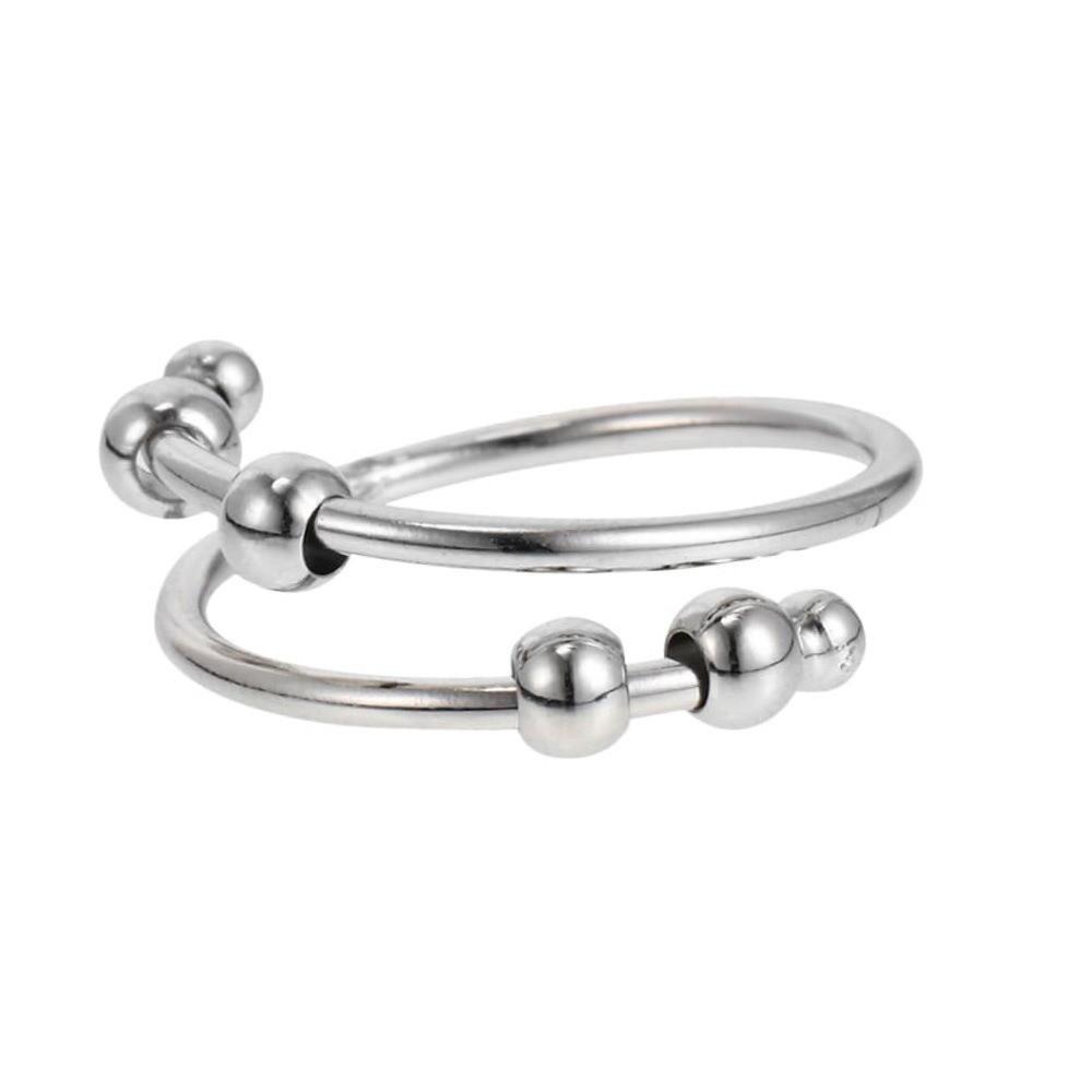 Open Design Anti Stress Jewelry Stainless Steel Adjustable Finger Ring Spinner Ring For Women