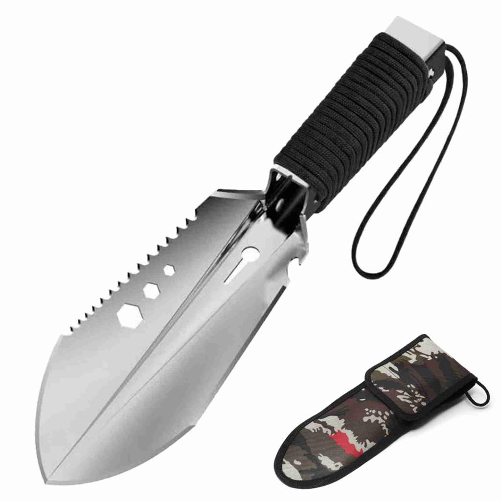 Мультиинструмент 8 в 1, походная лопата, уличная портативная ручная лопата с чехлом для хранения для пеших походов, туризма, садоводства