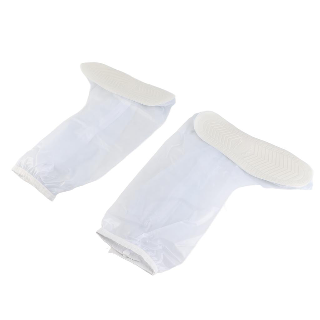 Прозрачный чехол для обуви до колена, водонепроницаемый чехол для обуви многоразового использования с боковой молнией для мужчин