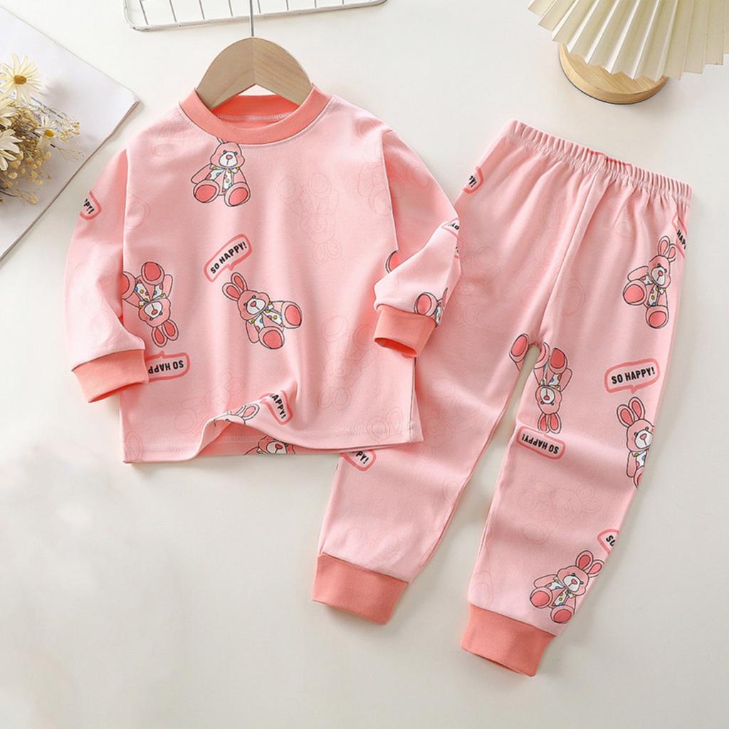 Детская одежда для дома и пижамы для мальчиков и девочек, комплекты с длинными рукавами и брюками