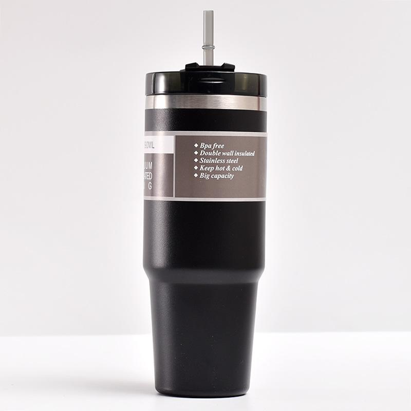 30 Oz Insulated Mug 304 Stainless Steel Drinkware Vacuum Insulation BPA Free Tritan Material, Perfect for Iced and Hot Drinks