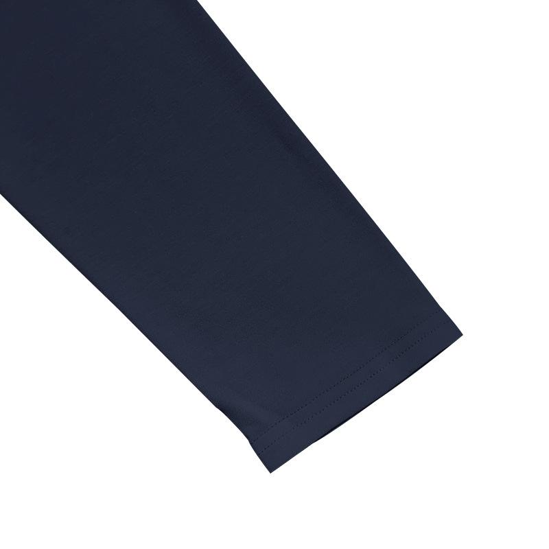 Мужская новая весенне-осенняя футболка с круглым вырезом и длинным рукавом, повседневная однотонная базовая рубашка