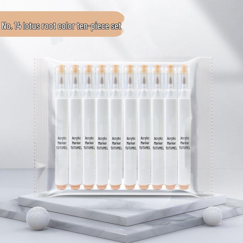 Набор водостойких художественных маркеров одного цвета, 36 штук - Черный, Белый, Красный непрозрачный - Идеально для детского рисования