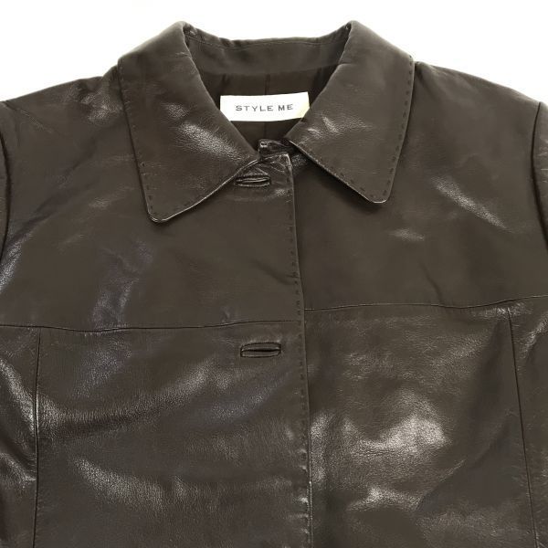 STYLE ME Genuine Sheep Leather Jacket/Women’s Size M/9/Brown/Blouson/Outerwear Tokyo Style(USED)