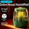 Air Humidifier, Compact Ultrasonic, High Mist Output, Adjustable Mist Intensity, UV Germicidal Lamp