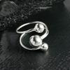 All-Match Irregular Planet Ring Ball Shape Finger Opening Ring Jewelry Gift Metal Ball Ring  Women