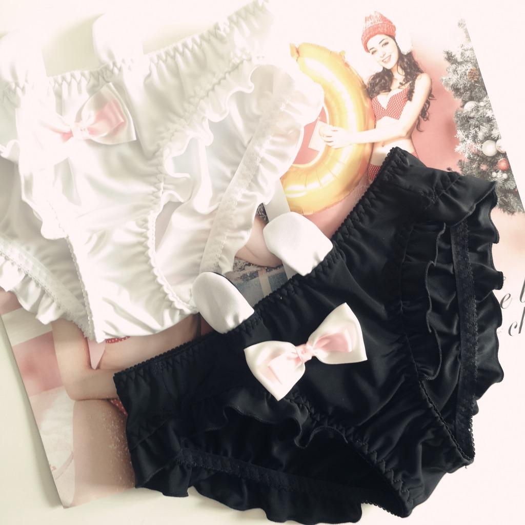 Women's Cute Anime Bunny Ears Ice Silk Panties - Comfortable & Breathable Japanese Style Underwear