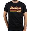 Унисекс Винтаж Ретро 1982 День рождения Сделано в 1982 году День рождения Футболки унисекс Ограниченный выпуск Свободная футболка с рисунком Хлопковые классические футболки