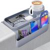 Silicone Coaster Sofa Cup Holder Tray Sofa Armrest Storage Box with Accessories Side Pocket for Remote Control and Beverage