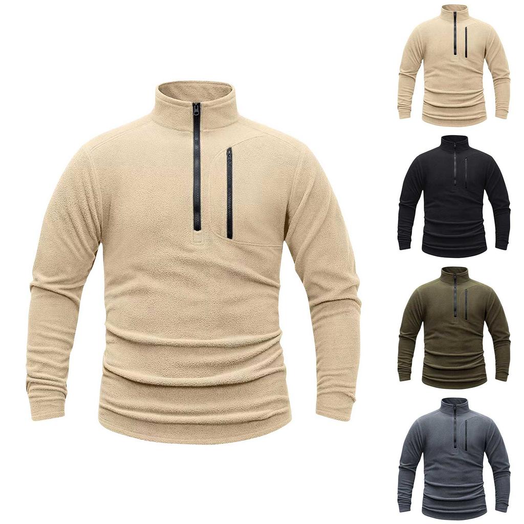 Men's Sweatshirt Loose Solid Color Outdoor Warm Breathable T-Shirt Top