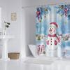 1 шт. душевая занавеска с рождественским узором, снеговик зимой, водонепроницаемая, с 12 крючками, для душа в ванной комнате, для домашнего использования