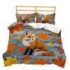Little Fox Bed Three-Piece Quilt Cover 3D Digital Printing Kit