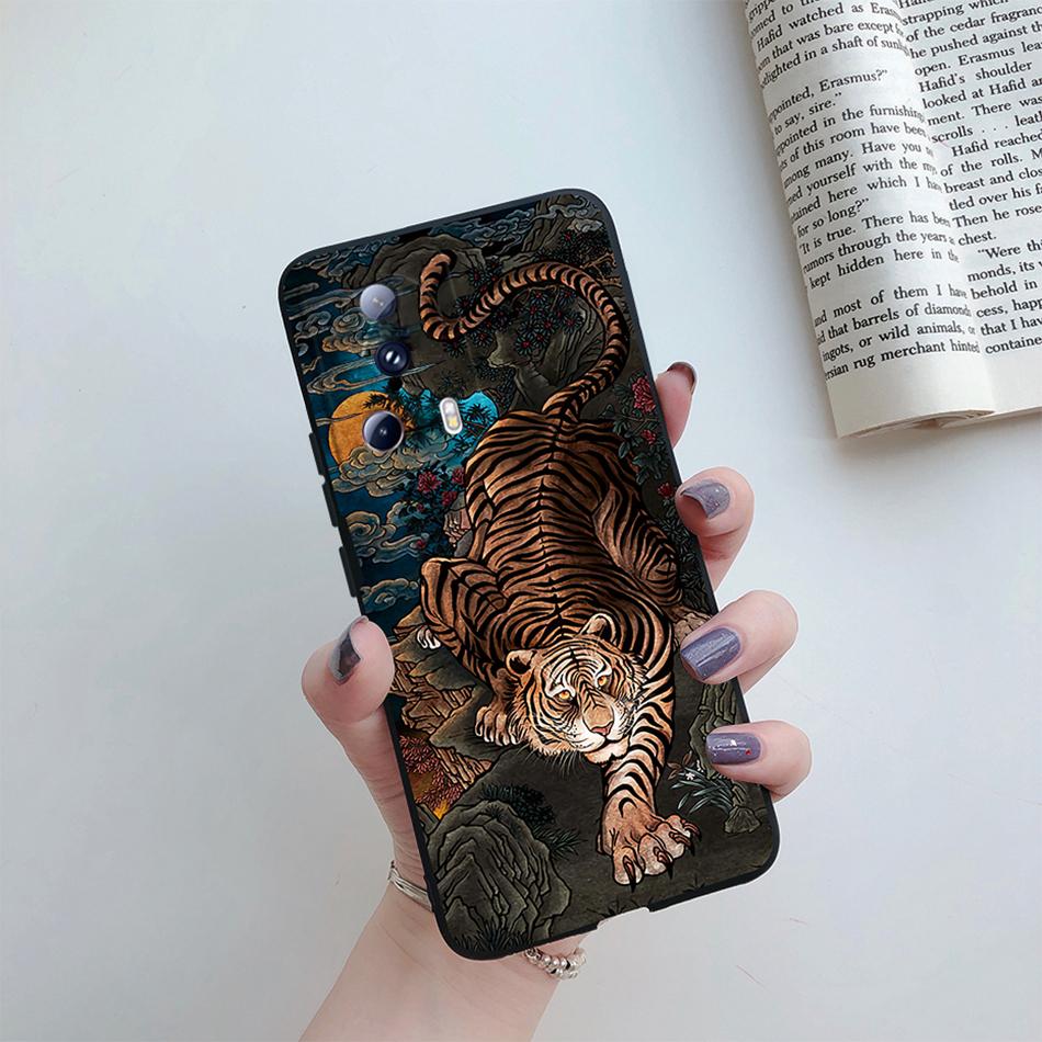 Чехол для Xiaomi 13 Lite 5G 2023 Роскошный силиконовый чехол для телефона с рисунком Черного Дракона для Xiaomi Mi 13 Lite 6.55'' Coque Capas 13Lite