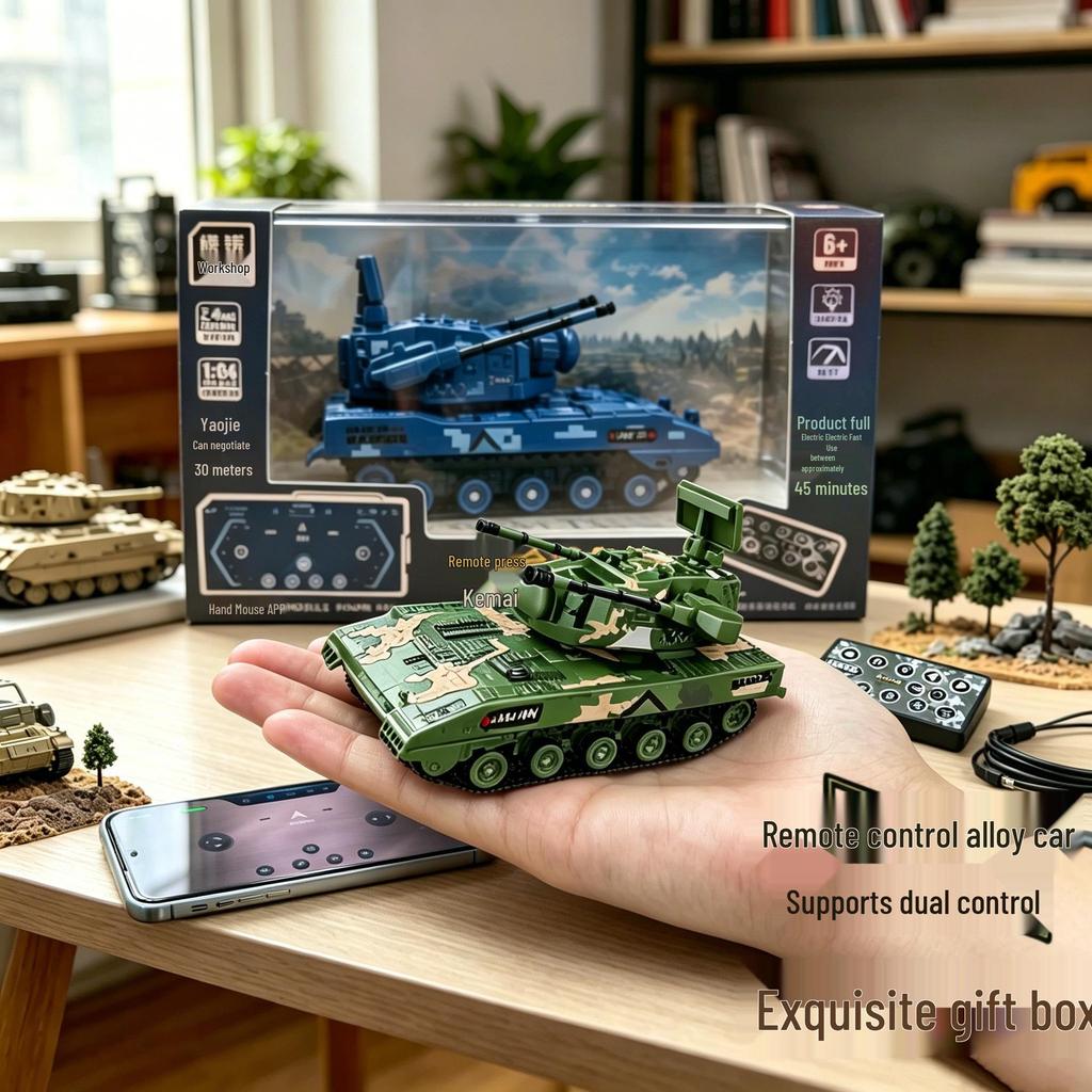 Children's Alloy Mini Tank Toy - Durable Military Model Remote Control Car