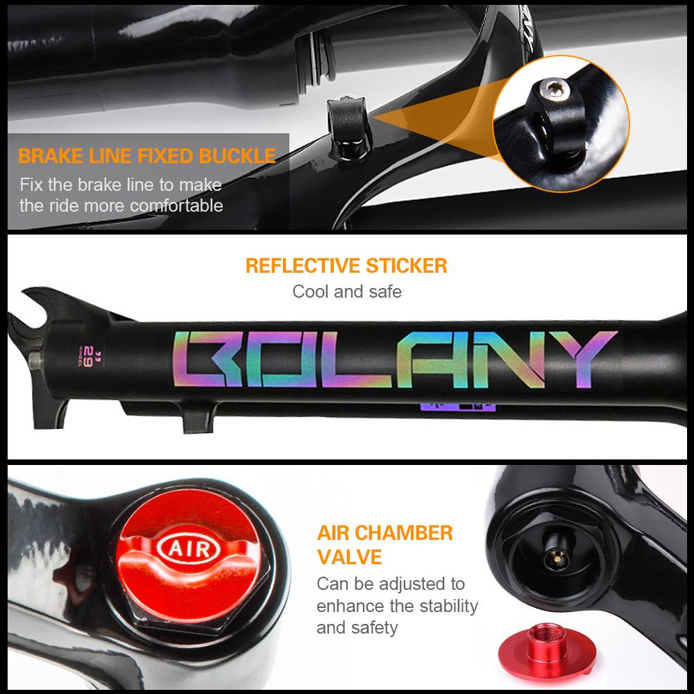 Сверхлегкая 29-дюймовая пневматическая передняя вилка для горного велосипеда с дистанционным управлением и отскоком из магниевого сплава