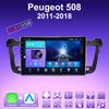 2 DIN Android Carplay Car Radio For Peugeot 508 2011-2018 Multimedia Player Head Unit Stereo GPS Navigation BT WIFI 2+32GB