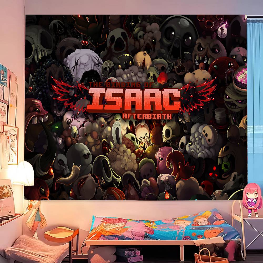 The Binding Of Isaac Напечатанный Большой Настенный Гобелен Настенное Украшение Домашний Декор Покрывало