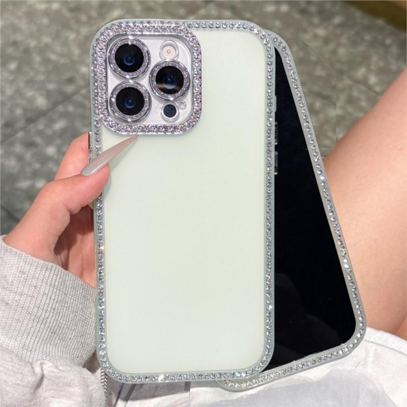 Эстетичный Сияющий Алмазный Чехол Для iPhone 16 15 14 13 12 Pro Max Plus 11 Полностью Стразы Конфетный Желейный Жесткий Акриловый Чехол