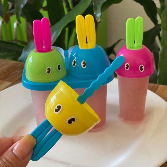 Moules à glace - SIROCO - Lot de 4 - Forme de Lapin - Réutilisables - Démoulage Facile