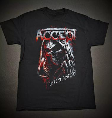 Винтажная футболка Accept для фанатов, хлопок, черная, S-23XL, унисекс