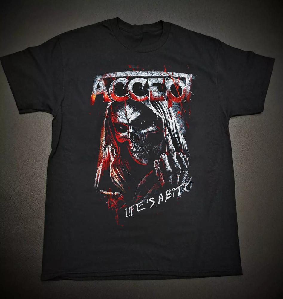 Винтажная футболка Accept для фанатов, хлопок, черная, S-23XL, унисекс