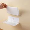 Wall Mounted Saving Space Foldable Storage Rack Punch-Free Phone Holder Wifi Router Storage Tray Bathroom Organizer