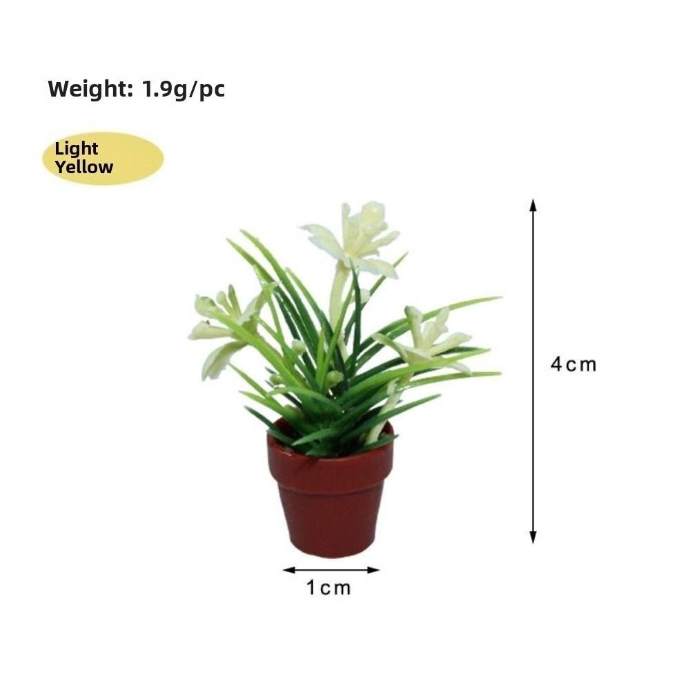 3pcs 1:12 Dollhouse Miniature Green Plant Mini Garden Home Model Doll House Accessories