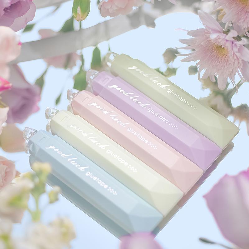 4/5 шт. Клейкая лента градиентного цвета, ручка-роллер для двусторонней клейкой ленты, для заметок, дневника, рукоделия