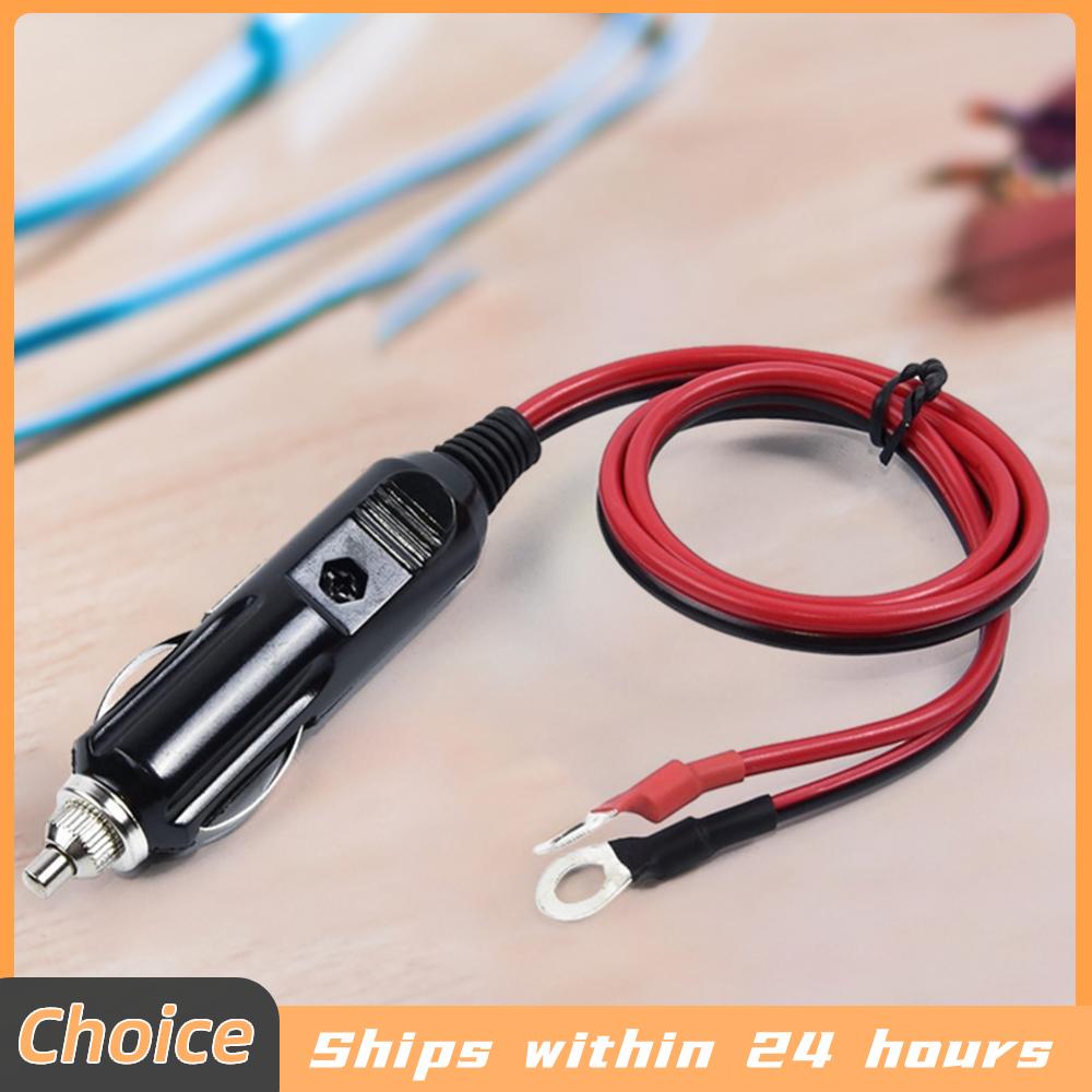 12-24V Cigarette Lighter Adapter Car Male Plug with 50cm Cable Wire Portable Power Supply Cord Apply To Cigarette Lighter Socket