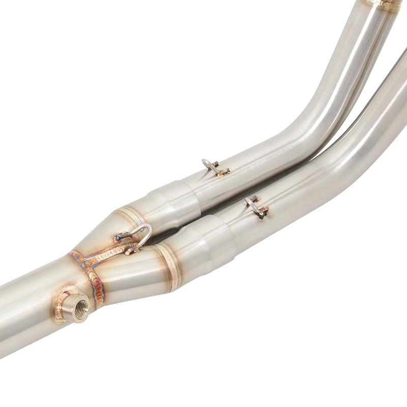 Motorcycle Exhaust Escape Systems For Kawasaki Ninja 250 400 500 Z250 Z400 Z500 2017 - 2025 Slip On Front Link Pipe 51mm Muffler