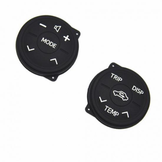 2X Steering Wheel Control Rubber Button Cushion For Toyota Prius XW30 MK3 09-18