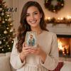 Высококачественная стеклянная посуда Кружка Faith, Прозрачная кружка без свинца, с религиозной тематикой, Позолоченные края, Стильная, Детализированная, Христианская