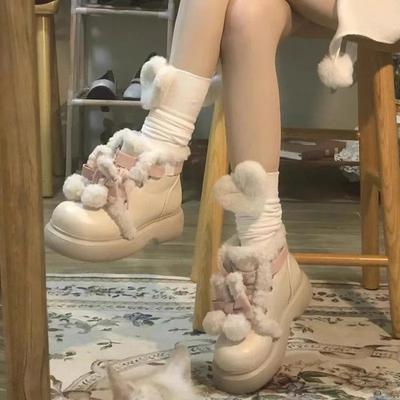 Женская обувь 2024 года, высококачественные женские ботильоны, модные короткие плюшевые повседневные ботинки, женская зимняя обувь с круглым носком для женщин, Zapatos