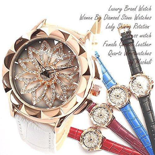 Rotating Dial Clock Spinner Citizen MIYOTA Movement Leather Strap Ladies Watch RT002-WIN [Item]