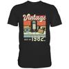 Vintage 40th Birthday 40 Years 1982 Retro Cassette Tape Video Cassette Floppy Tshirt