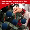 Украшения для рождественской елки, набор украшений для рождественских шаров, красные, зеленые и золотые, небьющиеся подвесные украшения для елки