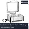 Stainless Steel Electric & Alcohol Buffet Warming Stove with Hydraulic Flip-Top