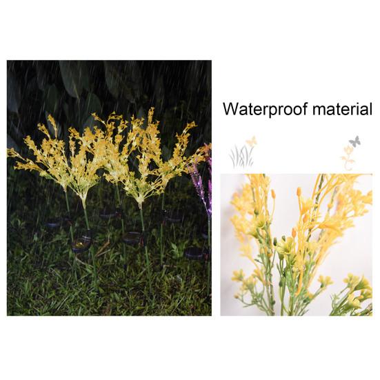 2шт садовый светильник в форме цветка канола ПВХ энергосберегающий теплый белый пейзажный светильник для двора