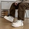 Fashion Trendy Men's Shoes Thick Bottom Height Increasing Style Fashion Street Walking Black and White Casual Shoes Handsome Young