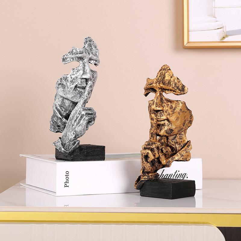 Абстрактная маска фигурка смола скульптура для гостиной офиса украшение подарок