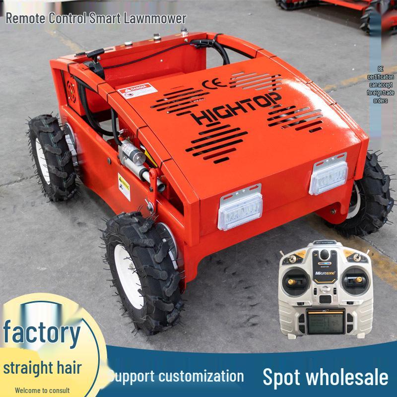 Four-Stroke Gas-Powered Remote-Control Tracked Lawnmower for Orchards and Slopes