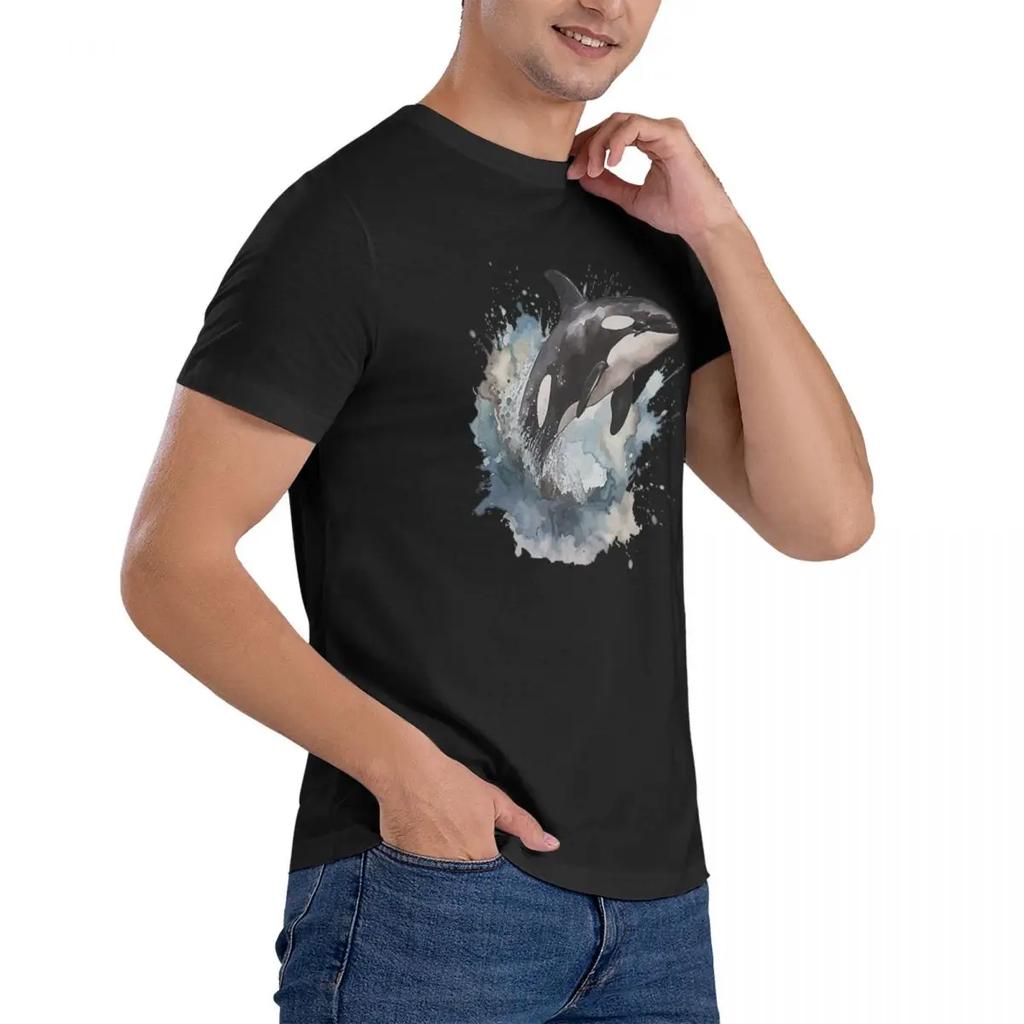 Orca Aquatic Sea Ocean Top Tees Killer Whale 100 Cotton Tshirt Unisexsoversized T Shirts Unisex Crew Neck Short Sleeve S6xl
